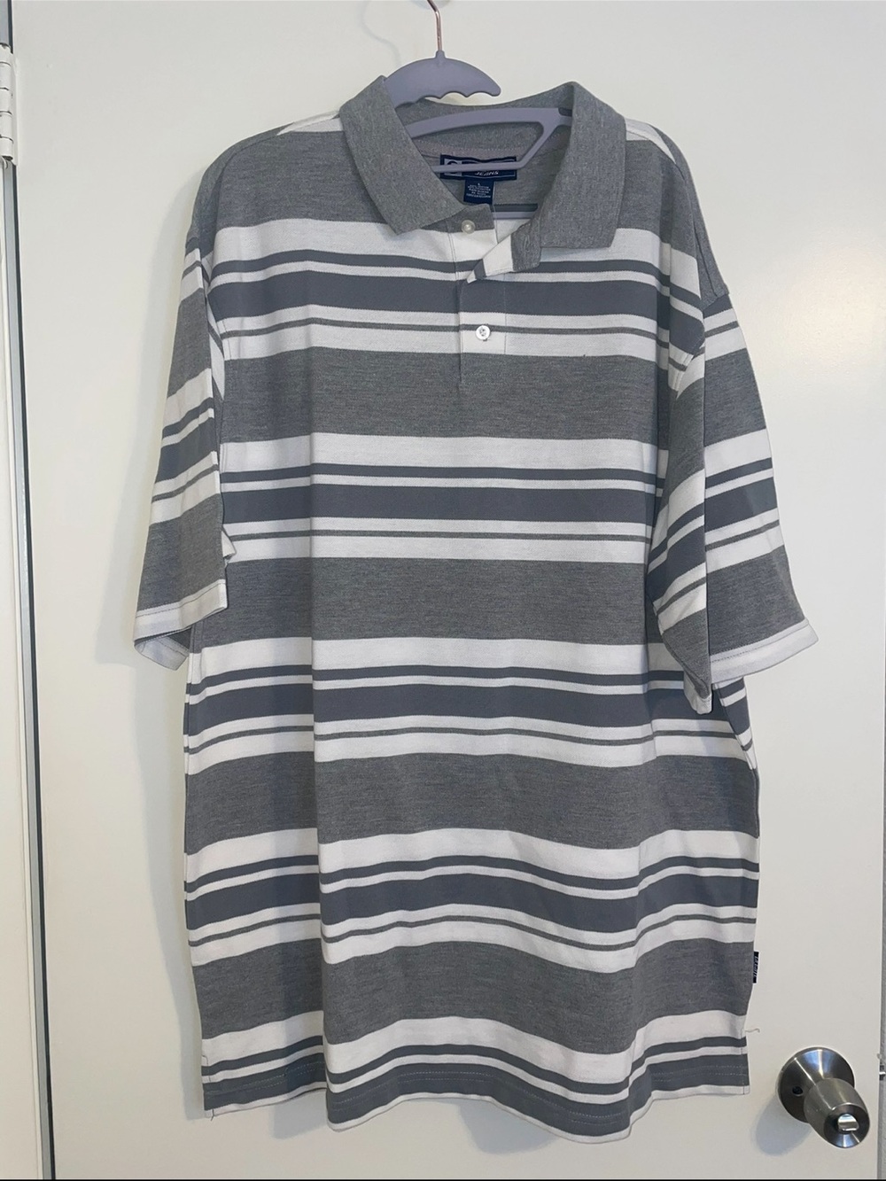 Vintage 90s Y2k LA GATE JEANS striped shirt polo